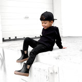 RB x LB The Core-Classic Midi Boot in Black / Taupe - Rebel Bro