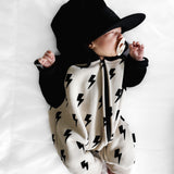 Hooded Fleece Romper in Bowie (PREORDER)
