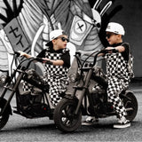 The Live Fast Checkered Overall in Venice - Rebel Bro