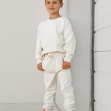 Organic Ribbed Set in Oat
