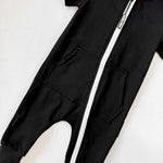 Hooded Rebel Short Sleeve Romper in Black - Rebel Bro