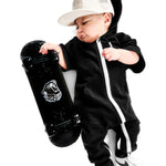 Hooded Rebel Short Sleeve Romper in Black - Rebel Bro