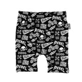 Bamboo Biker Shorts in Live Fast