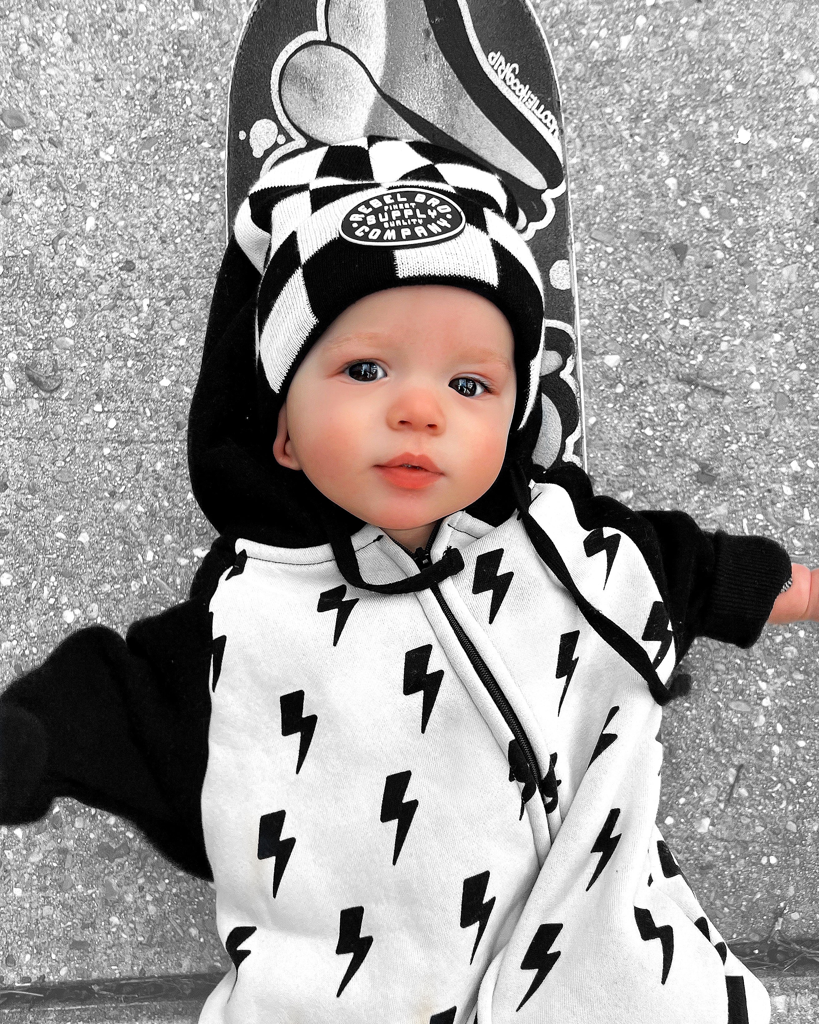 Hooded Rebel Romper in Bowie (FINAL SALE) - Rebel Bro
