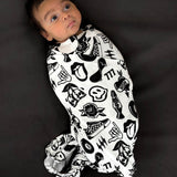 Bamboo Stretch Swaddle in Cool Kid