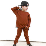 Organic Ribbed Set in Rust
