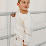 Organic Ribbed Set in Oat