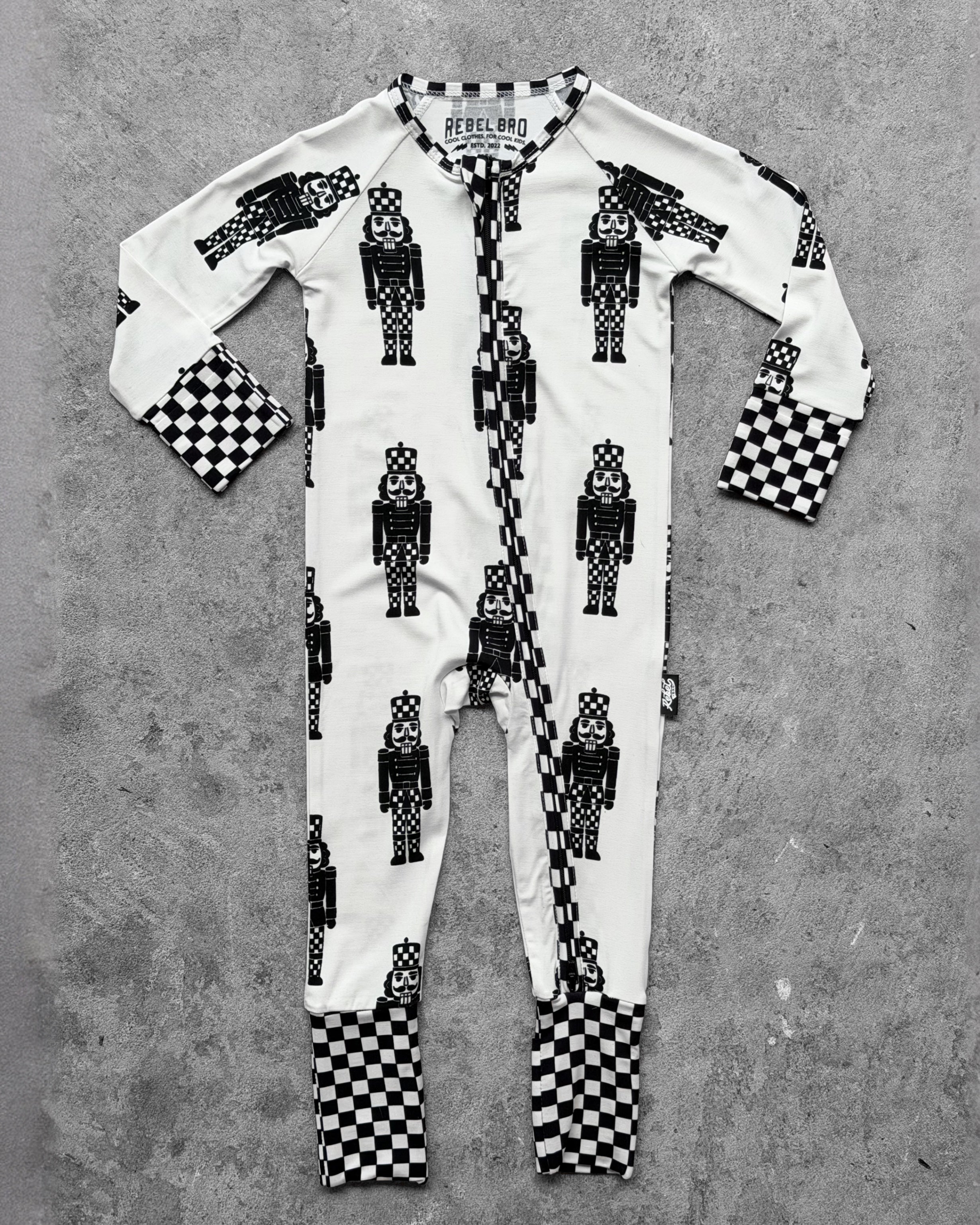 Bamboo Zippy Sleeper in Merry Mischief – Rebel Bro