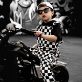 The Live Fast Checkered Overall in Venice - Rebel Bro
