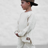 Organic Ribbed Set in Oat