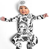 Bamboo Zippy Sleeper in Cool Kid