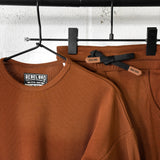 Organic Ribbed Set in Rust