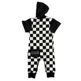 Hooded Rebel Short Sleeve Romper in Venice - Rebel Bro