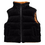 Reversible Puffer Vest in Rust + Black Corduroy (PREORDER)