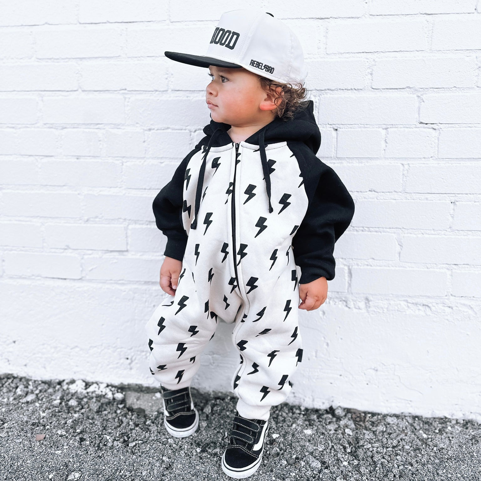 Hooded Rebel Romper in Bowie (FINAL SALE) - Rebel Bro