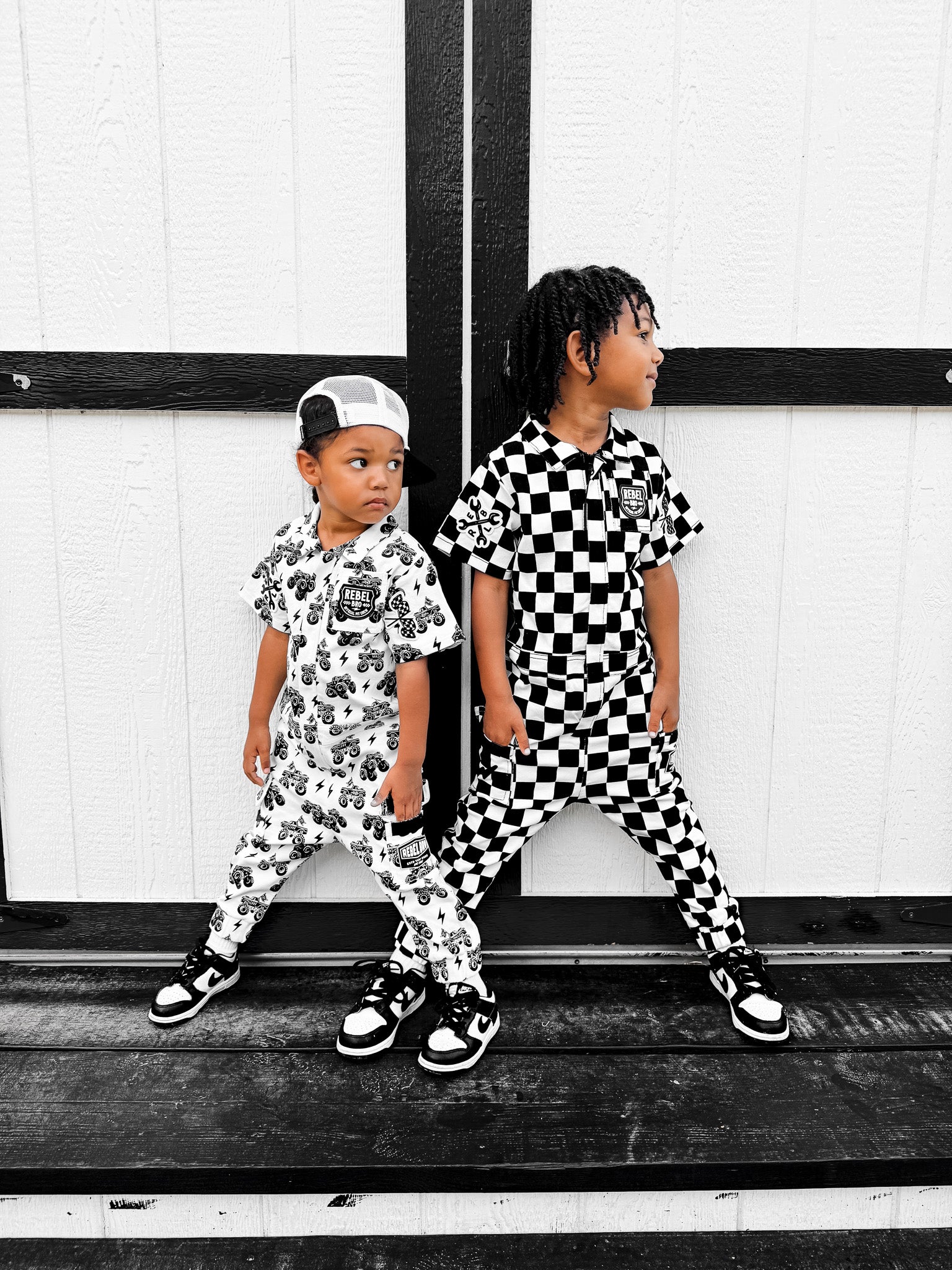 Pit Crew Romper in WWXRB Monster Truck AXEL - Rebel Bro