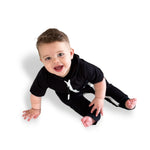 Hooded Rebel Short Sleeve Romper in Black - Rebel Bro