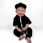 Hooded Rebel Short Sleeve Romper in Black - Rebel Bro