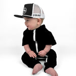 Hooded Rebel Short Sleeve Romper in Black - Rebel Bro