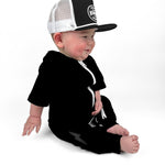 Hooded Rebel Short Sleeve Romper in Black - Rebel Bro