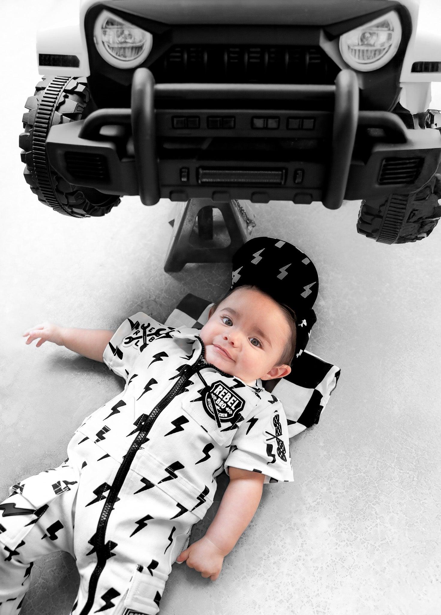 Pit Crew Romper in Bowie - Rebel Bro