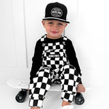 The Live Fast Checkered Overall in Venice - Rebel Bro