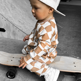 Organic Ribbed Set in Vanilla + Chestnut (PREORDER)