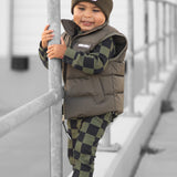 Puffer Vest in Olive