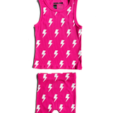 Tank + Biker Two Piece Set in Hottest Pink x Jagger