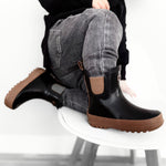 RB x LB The Core-Classic Midi Boot in Black / Taupe - Rebel Bro