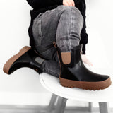 RB x LB The Core-Classic Midi Boot in Black / Taupe - Rebel Bro