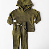 Waffle Set in Olive Green