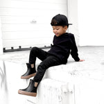 RB x LB The Core-Classic Midi Boot in Black / Taupe - Rebel Bro