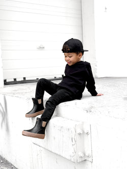 Image of The Core-Classic Midi Boot in Black / Taupe