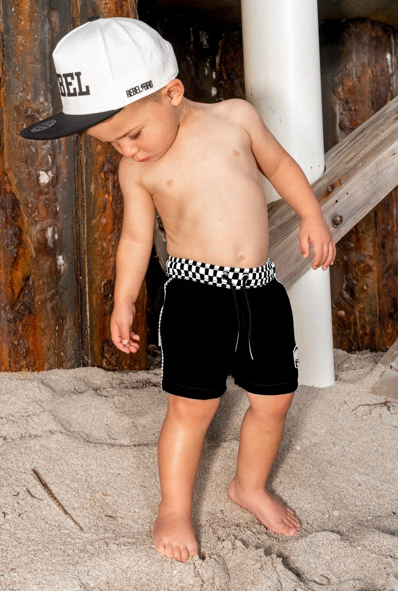 Hybrid Swim Trunks in Off The Wall - Rebel Bro