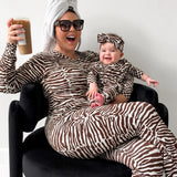 Women’s Bamboo Two Piece Set in Desert Zebra