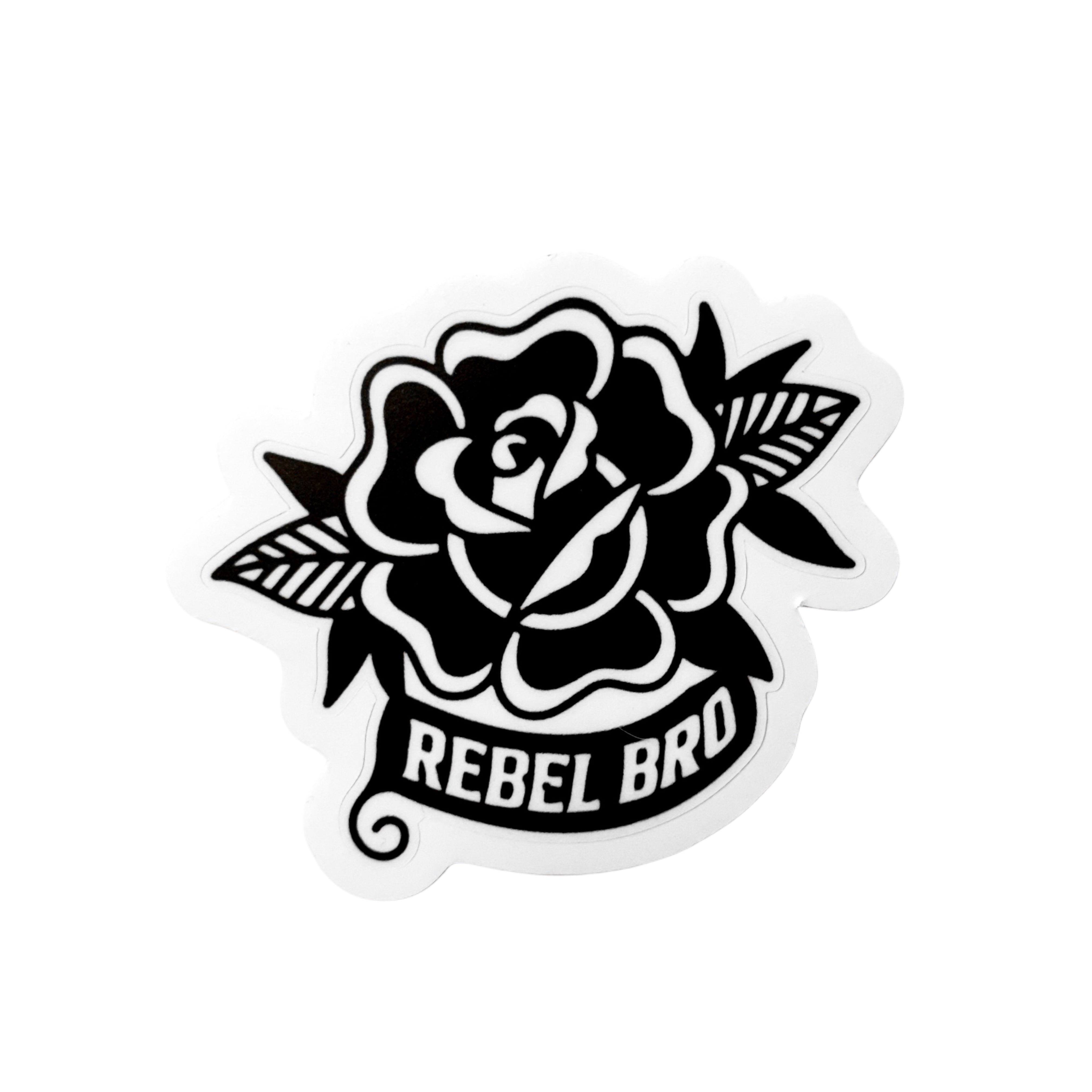 Rebel Bro Traditional-Style Tattoo Rose Sticker
