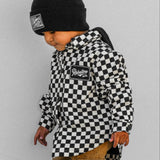 Hooded Flannel in Checkmate