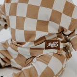 Organic Ribbed Set in Vanilla + Chestnut