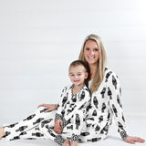 Women’s Bamboo Henley Two Piece Set in Merry Mischief