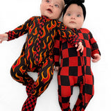 Bamboo Zippy Sleeper in Americana Red + Black (Checkered)