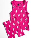 Tank + Biker Two Piece Set in Hottest Pink x Jagger