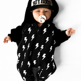 Hooded Fleece Romper in Jagger