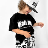 Short Sleeve Tee in Rebel Bro x Live Fast Flames