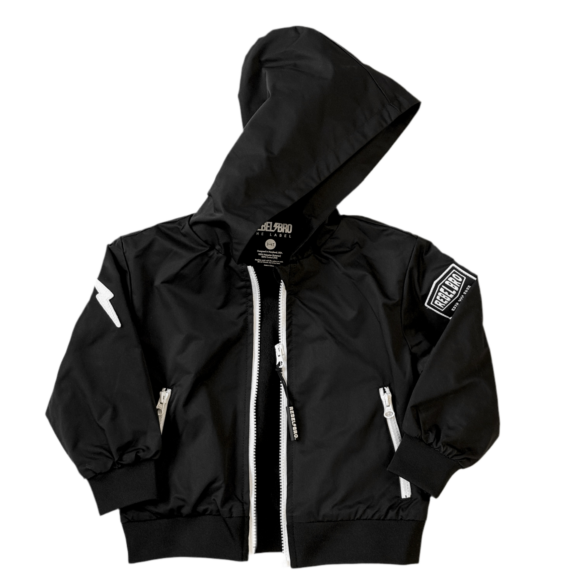 Live Fast Hydro Bomber Jacket in Black (FINAL SALE)