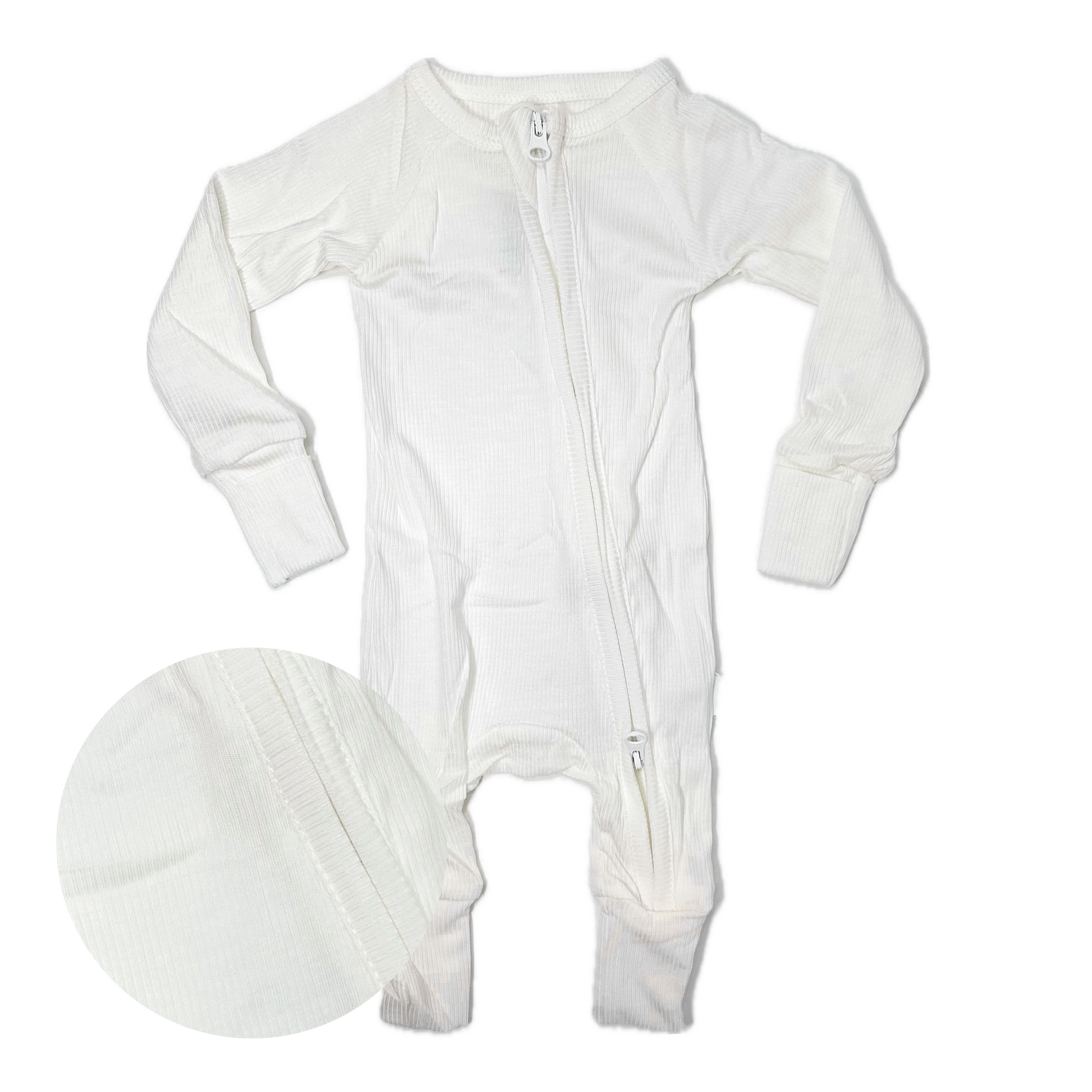 Ribbed Vanilla Zippy Sleeper