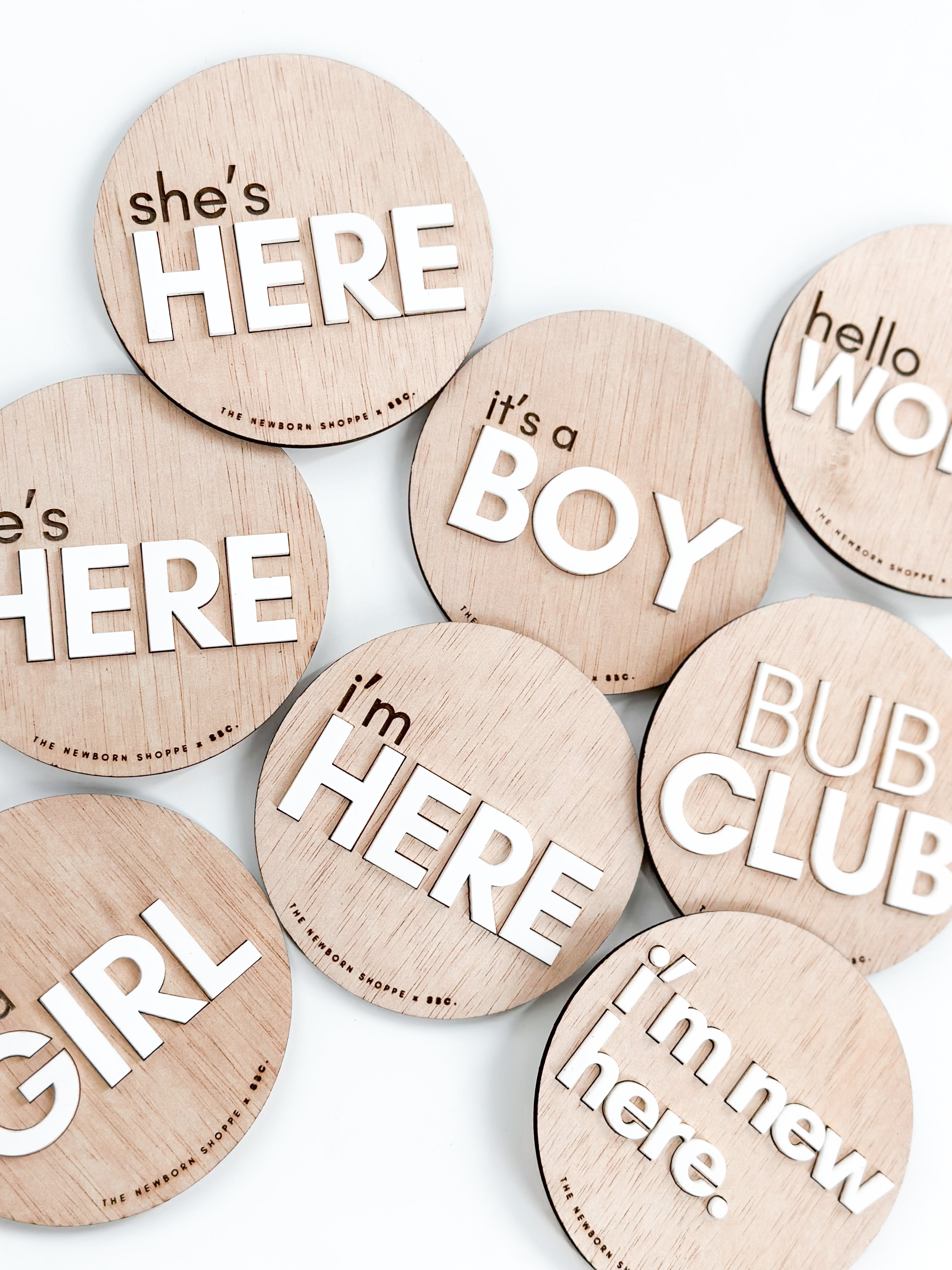 He’s Here + It’s a Boy — Double Sided Sign