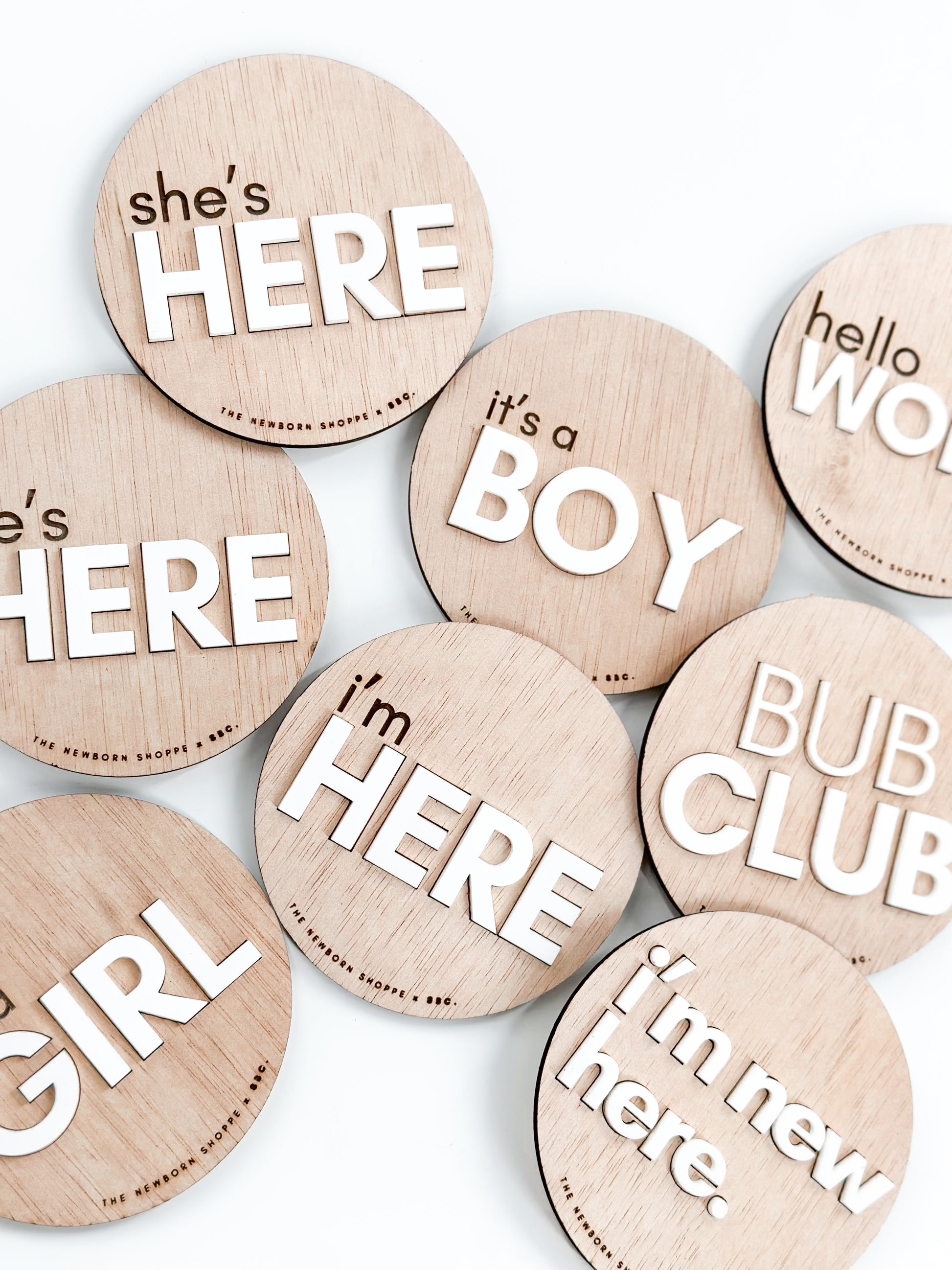 He’s Here + It’s a Boy — Double Sided Sign