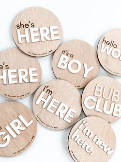 Image of He’s Here + It’s a Boy — Double Sided Sign