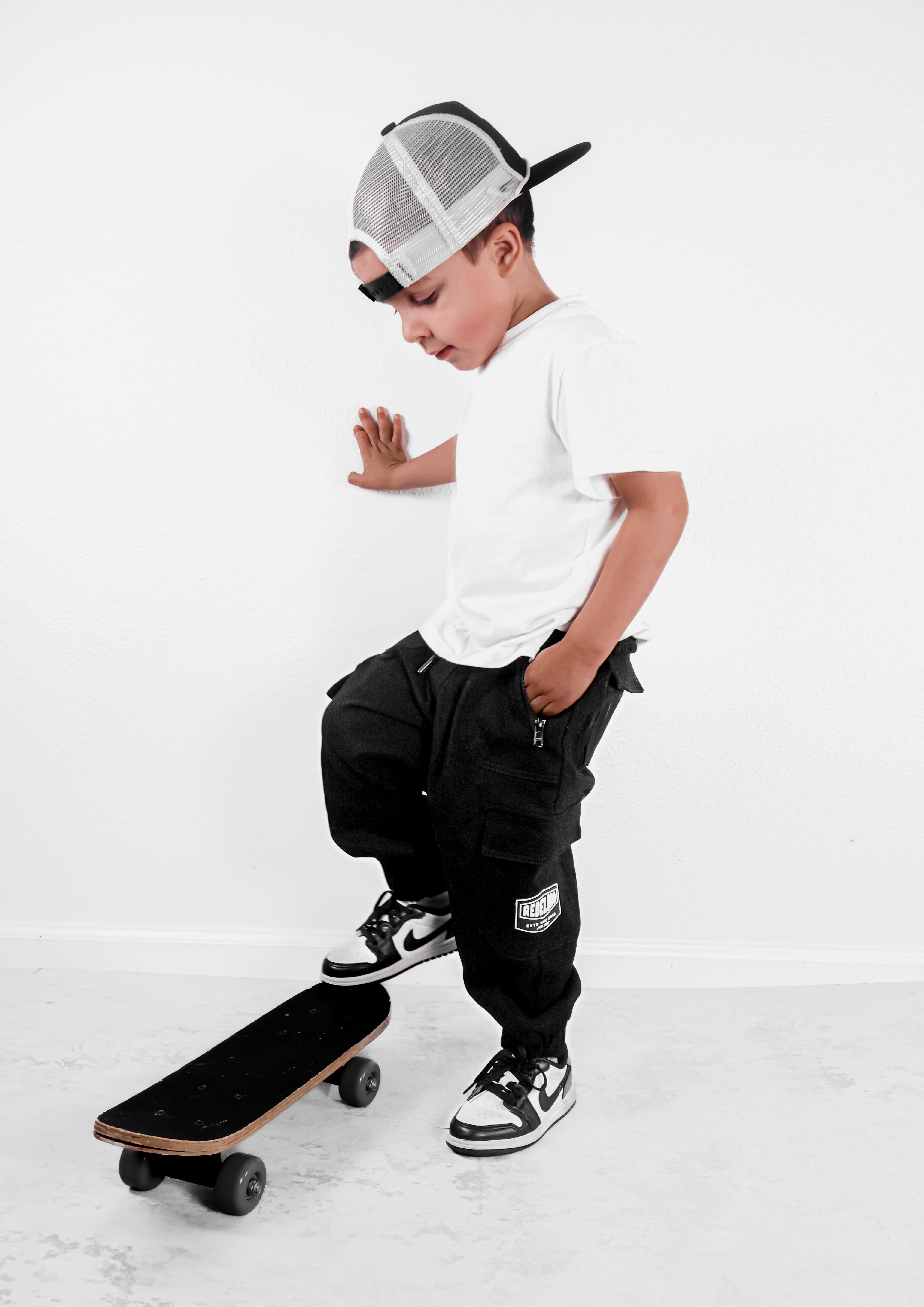 Rebel Cargo Pant in Black
